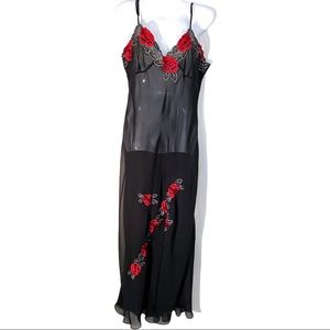 Sheer black maxi lingerie